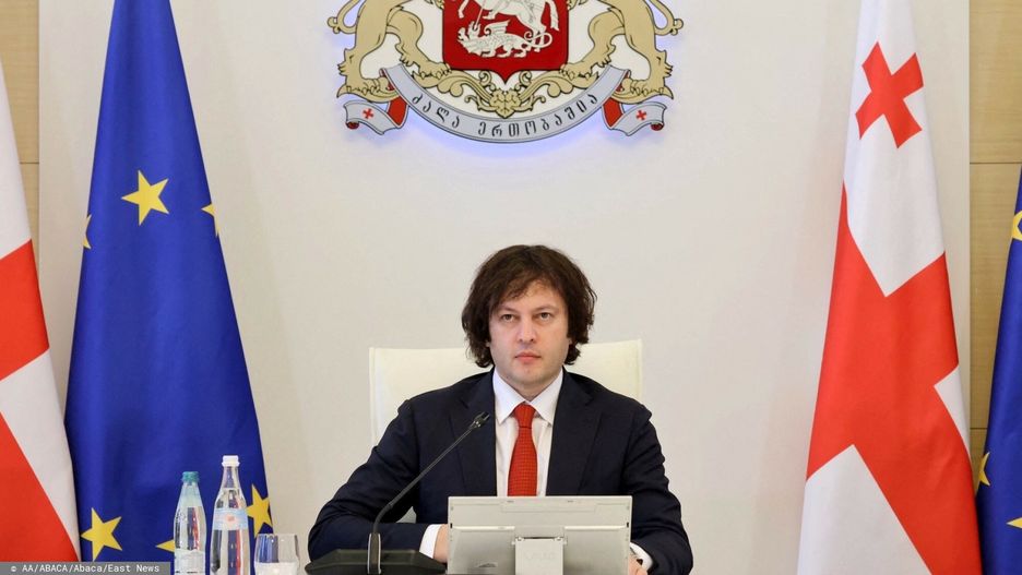 Temporary
TBILISI, GEORGIA - OCTOBER 28: (----EDITORIAL USE ONLY ? MANDATORY CREDIT - 'PRIME MINISTRY OF GEORGIA / HANDOUT' - NO MARKETING NO ADVERTISING CAMPAIGNS - DISTRIBUTED AS A SERVICE TO CLIENTS----) Georgian Prime Minister Irakli Kobakhidze presents statements at the Council of Ministers meeting he chaired at the Government Building, in Tbilisi, Georgia on October 28, 2024. Prime Ministry of Georgia/Handout / Anadolu/ABACAPRESS.COM
AA/ABACA