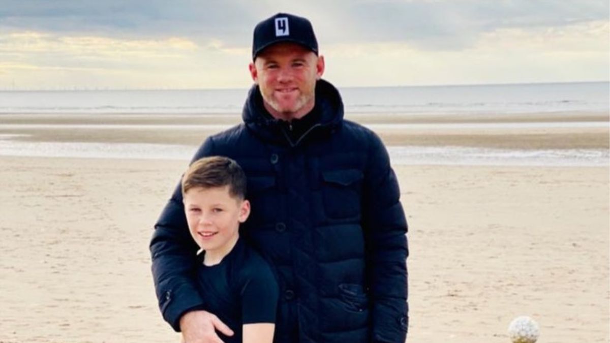 Wayne Rooney i syn Kai