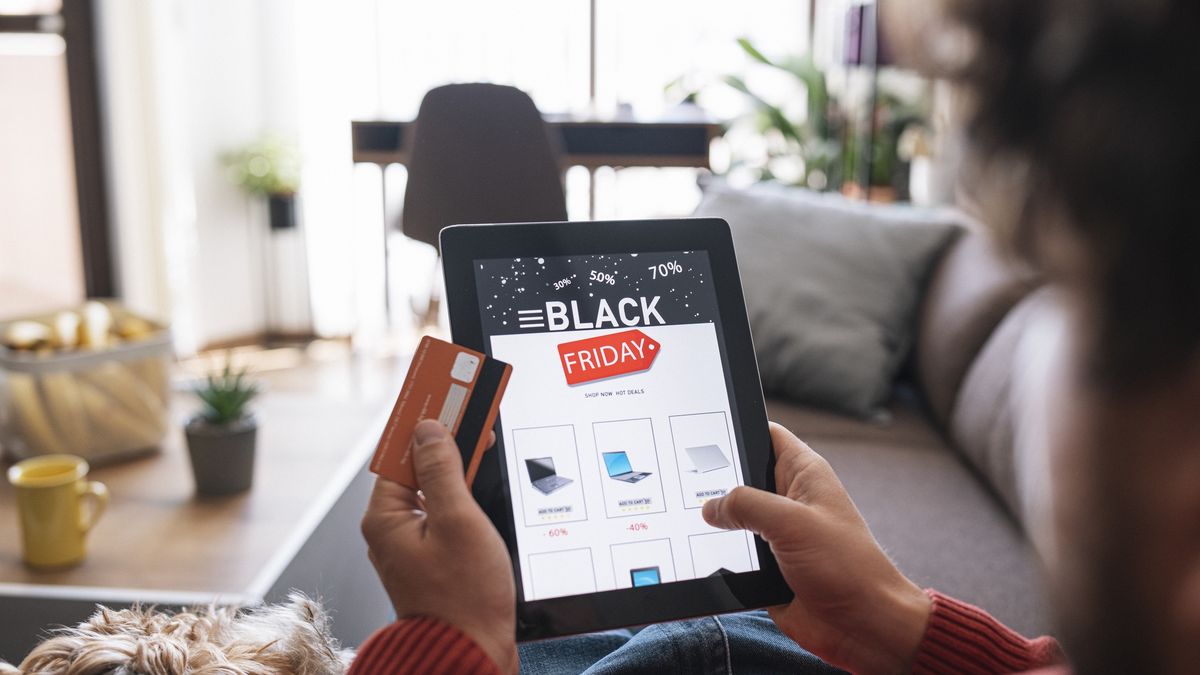 Man Shopping Electronics Online During Black Friday Sale.
Man and her dog is relaxing at home and shopping electronics online during Black Friday sale.
ArtistGNDphotography
black friday