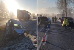 Seria wypadków w Białce Tatrzańskiej. "Bardzo trudne warunki drogowe"