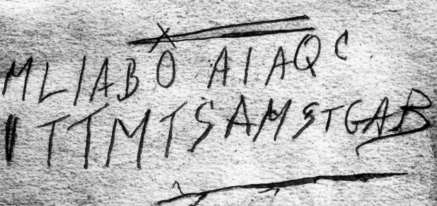 Fragment nierozszyfrowanego dotąd kodu związanego ze sprawą Człowieka z Somerton 