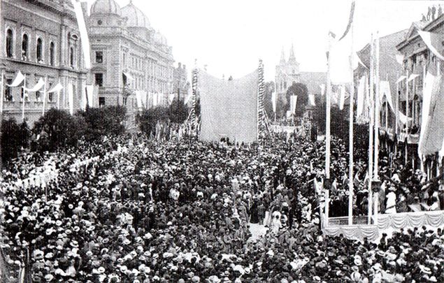 Odsłonięcie Pomnika Grunwaldzkiego na placu Matejki 
