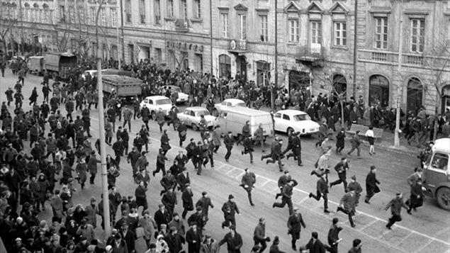 Marzec 1968 - zamieszki na Krakowskim Przedmieściu w Warszawie
