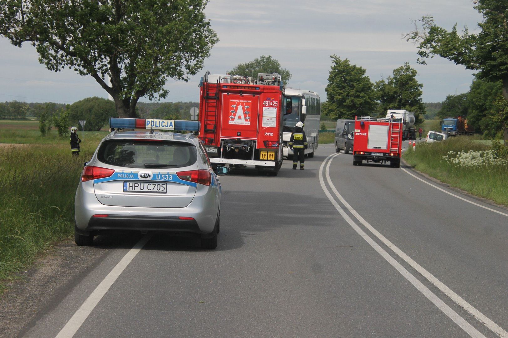 Do wypadku doszło na drodze krajowej w miejscowości Lutogniew (gm. Krotoszyn)