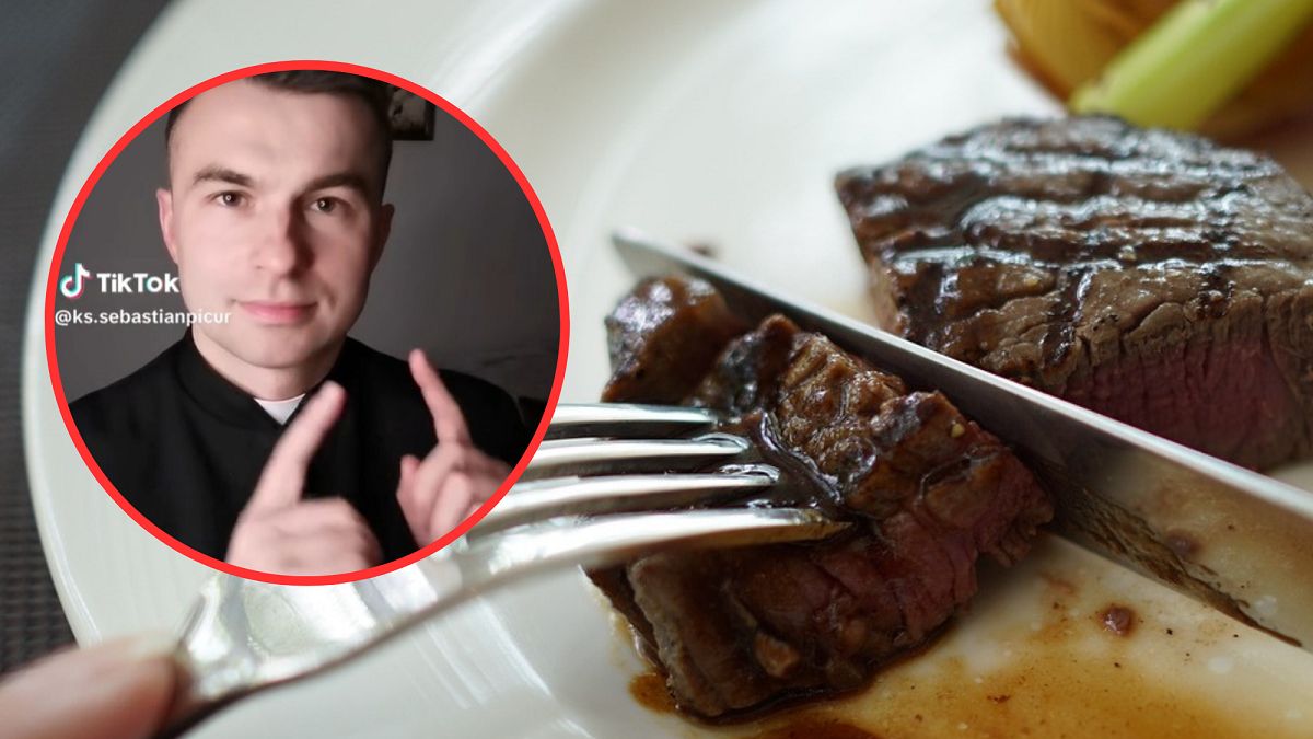 Ksiądz Picur o niejedzeniu mięsa. 