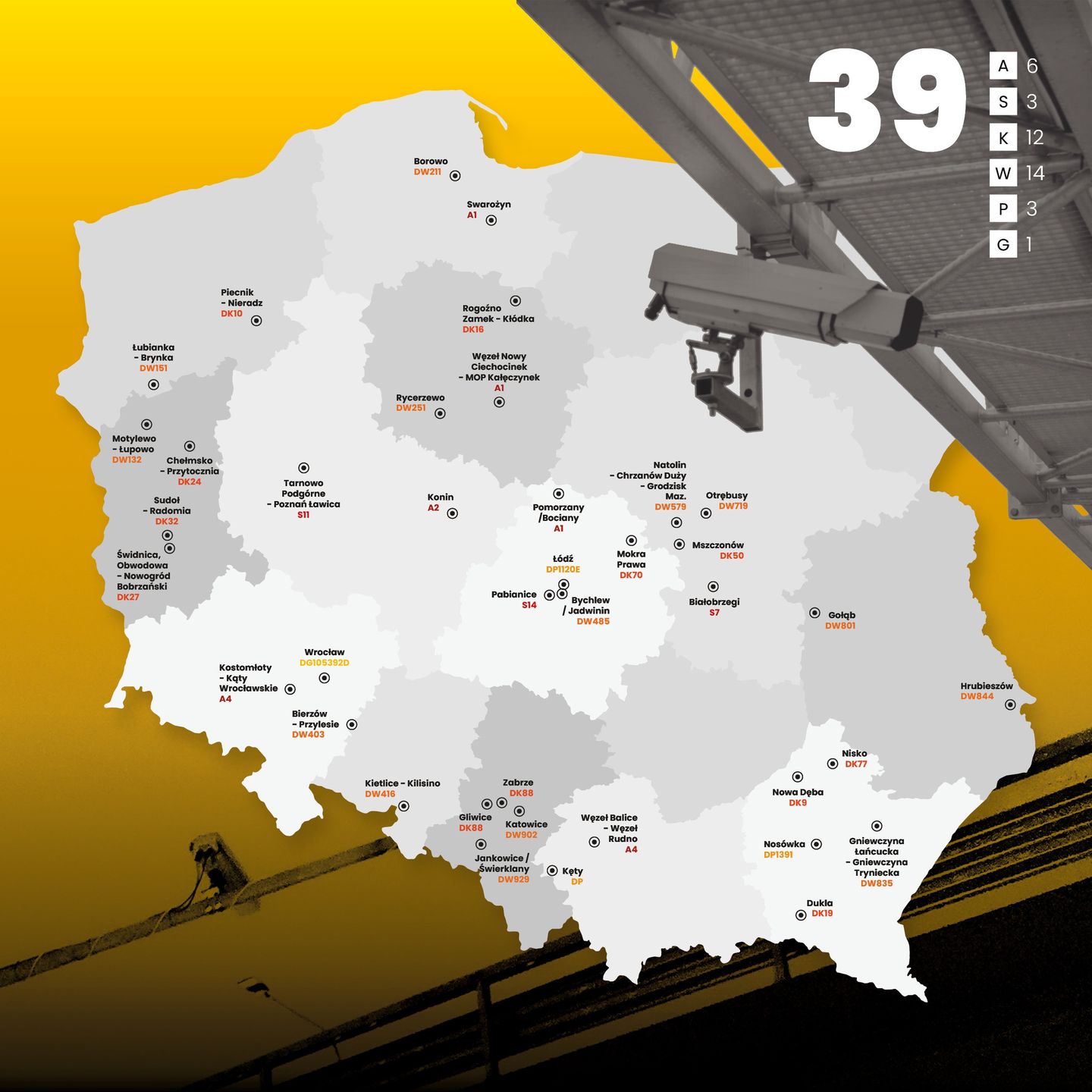 Nowe lokalizacje odcinkowego pomiaru prędkości