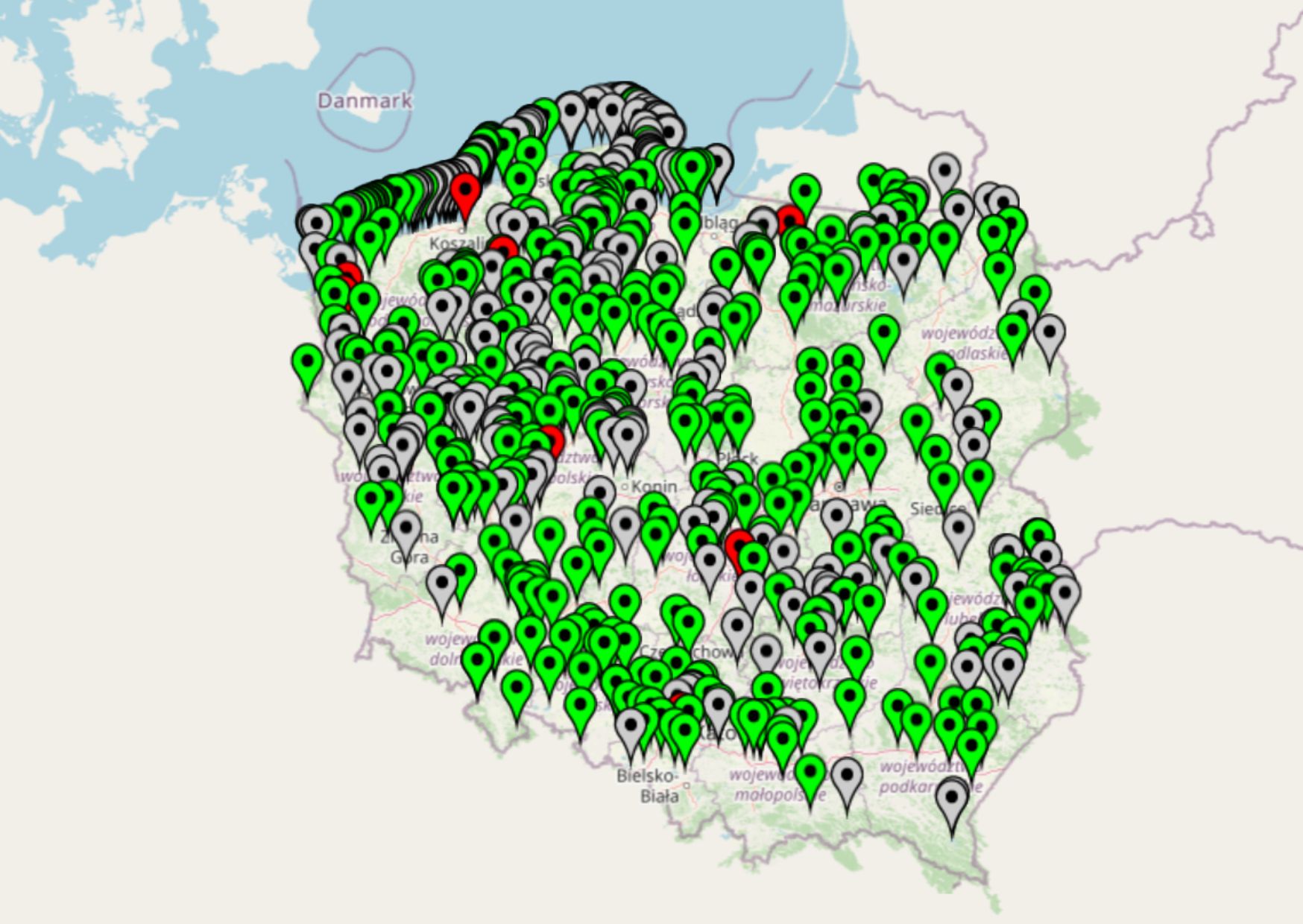 Interaktywna mapa przedstawia kąpieliska w Polsce 
