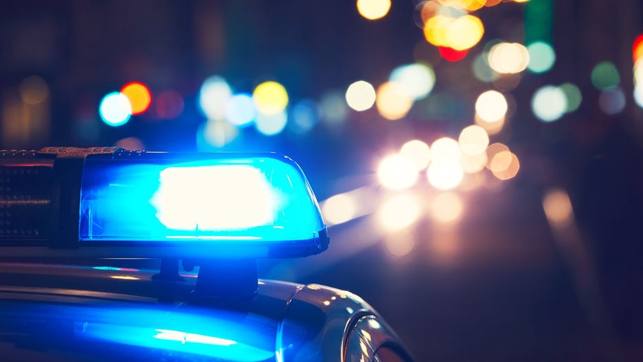 Policja kogut policyjny na sygnale radiowóz