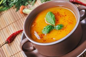 Zupa pomidorowa przygotowana z dodatkiem mleka o niskiej zawartości tłuszczu (2%) 1:1