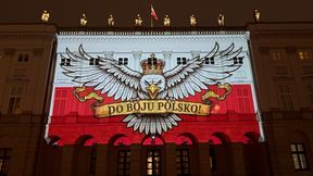 Tak wyglądała oprawa na mecz z Holandią. Wyświetlono ją na... Pałacu Prezydenckim