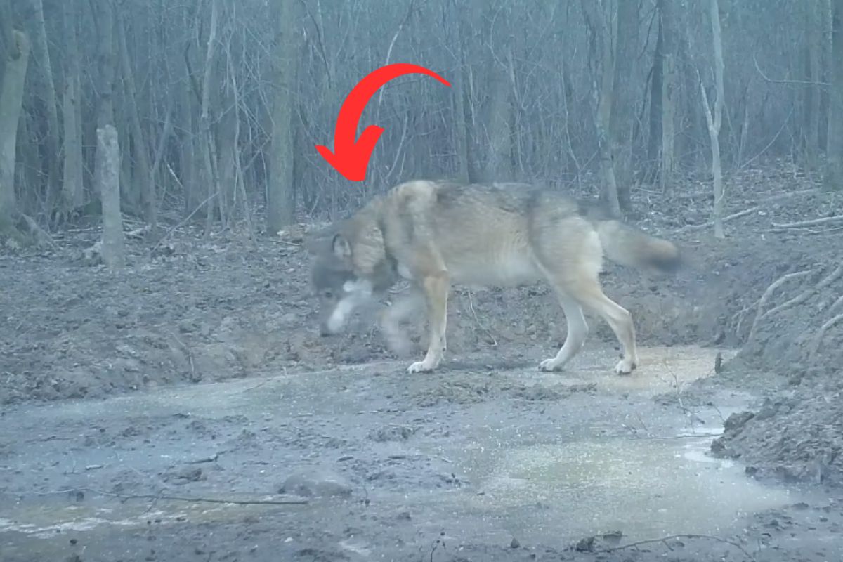 Był metr od kamery. "Nie chciałabym spotkać się z takim w lesie"