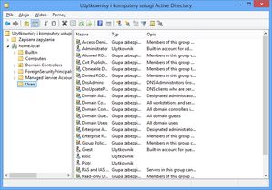 Użytkownicy i komputery usługi Active Directory