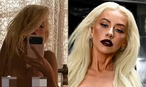 NAGA i "upiorna" Christina Aguilera wyłania się z wanny. Cukierek albo psikus? (FOTO)