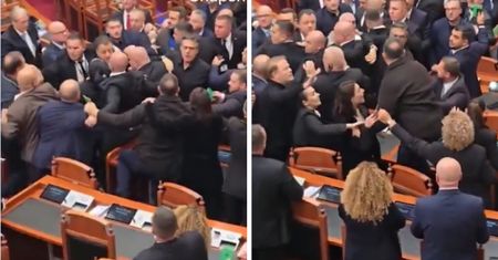 Dantejskie sceny w albańskim parlamencie. Szokujące nagranie