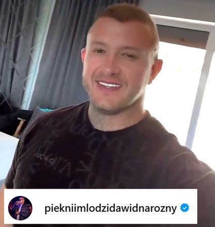 Dawid Narożny z zespołu Piękni i Młodzi