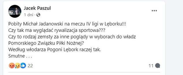 Wpis Jacka Paszulewicza