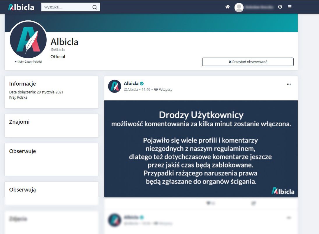 Eksperci: Albicla, czyli "polski facebook", to koszmar. Trzymać się od niego z daleka