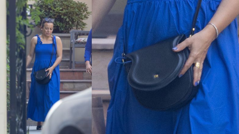 Anna Mucha wychodzi z restauracji