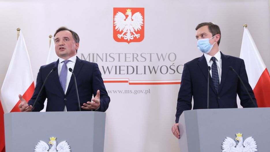 Konferencja prasowa MS. Zbigniew Ziobro i Sebastian Kaleta