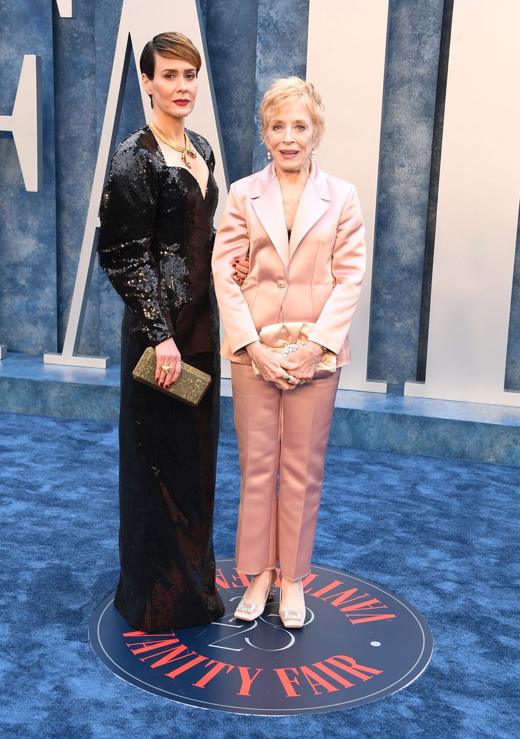 Sarah Paulson i Holland Taylor pozują na oscarowej imprezie 