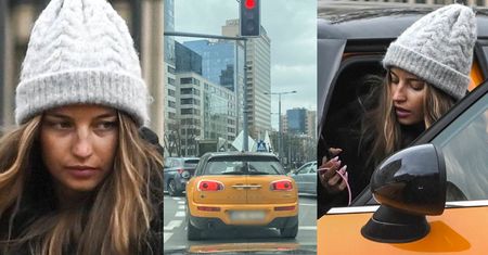 Julia Wieniawa przejeżdża na CZERWONYM ŚWIETLE i żali się na... paparazzi (ZDJĘCIA)