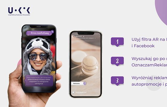UOKiK uruchamia filtr AR w mediach społecznościowych do oznaczania reklam