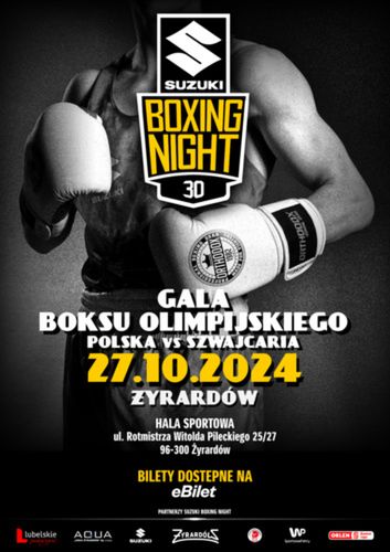 Plakat promujący galę Suzuki Boxing Night 30