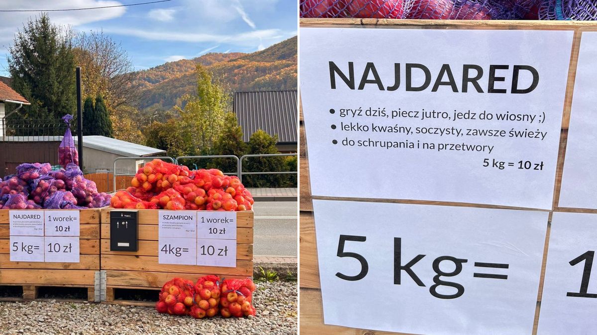 Tuż przy drodze stanęły jabłkomaty.