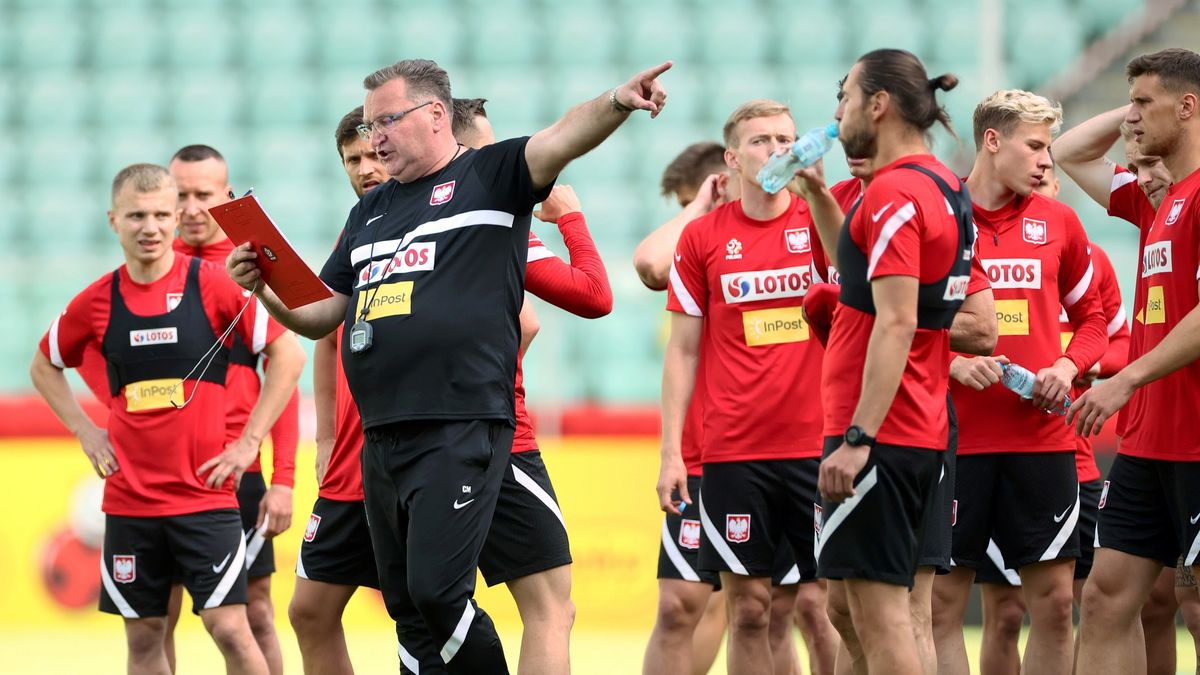 Trening reprezentacji Polski przed meczem z Belgią w Lidze Narodów