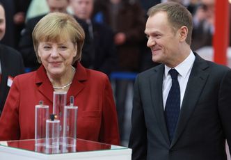 Tusk i Merkel otworzyli polskie stoisko na CeBIT