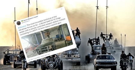 Ukraińska Wołga jak z amerykańskiego filmu. Twórcy "Mad Maxa" by się nie powstydzili