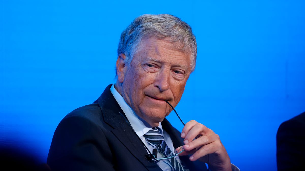 Bill Gates, co-chairman of the Bill and Melinda Gates Foundation, during a panel session on day two of the World Economic Forum (WEF) in Davos, Switzerland, on Tuesday, May 24, 2022. The annual Davos gathering of political leaders, top executives and celebrities runs from May 22 to 26. Photographer: Hollie Adams/Bloomberg via Getty Images