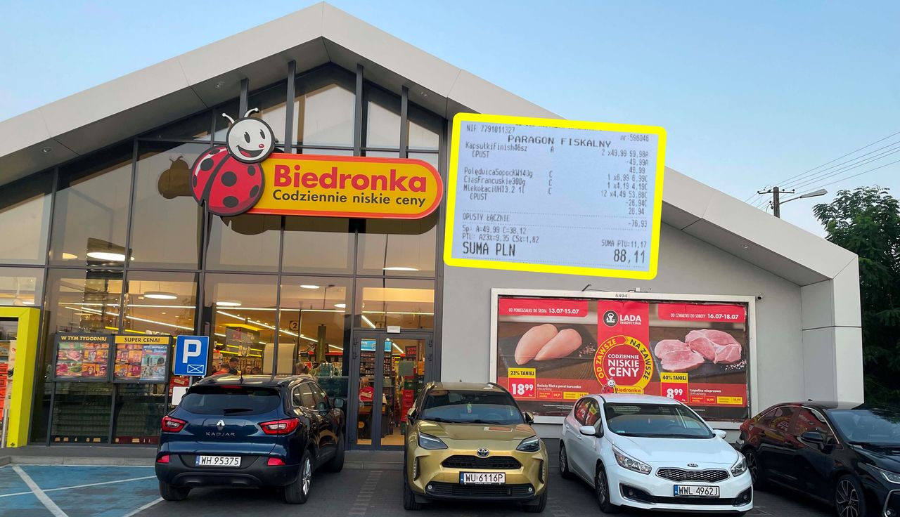 Aż krzyknął do żony. Ledwo co wyszli z Biedronki