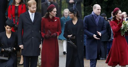 Księżne Kate i Meghan wychodzą ramię w ramię ze świątecznej mszy (ZDJĘCIA)