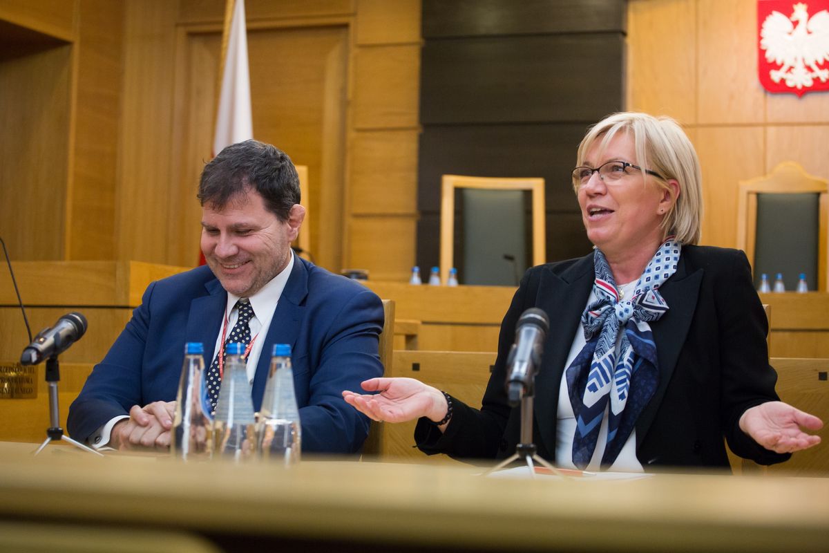 Na zdjęciu: prezes TK Julia Przyłębska i sędzia Mariusz Muszyński
