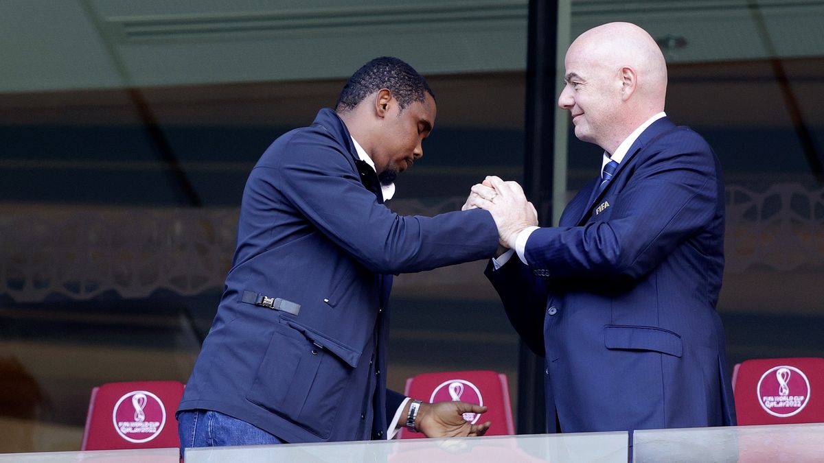 Getty Images / David S. Bustamante/Soccrates / Na zdjęciu: Samuel Eto'o i Gianni Infantino