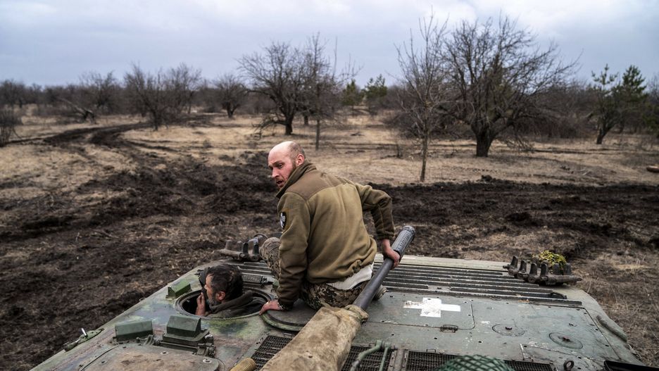 Temporary
DONETSK OBLAST, UKRAINE - MARCH 17: Ukrainian tank-men are seen on a BWP infantry fighting vehicle prepare for combat as the war between Russia and Ukraine continues in the direction of Lyman in Donetsk Oblast, Ukraine on March 17, 2024. Jose Colon / Anadolu
AA/ABACA