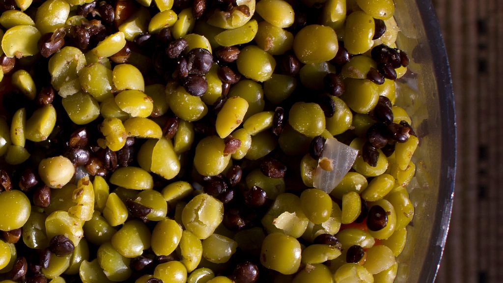 Groch gotowany z dodatkiem soli