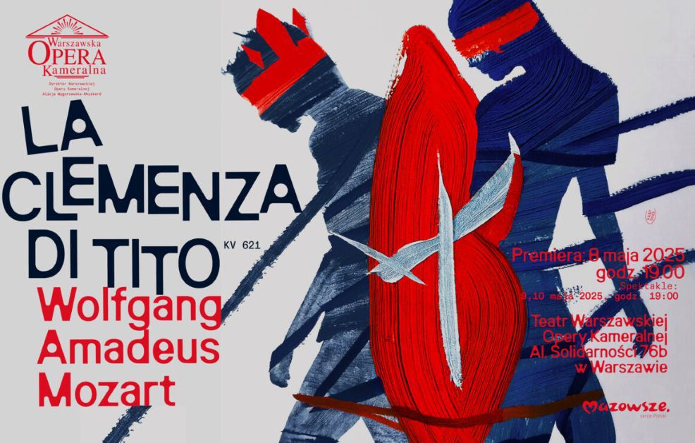 Plakat do „La clemenza di Tito” w Warszawskiej Operze Kameralnej © materiały prasowe WOK