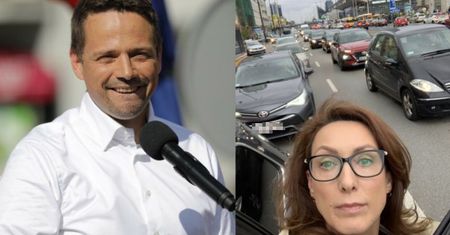 Anna Kalczyńska robi selfie w korku i... narzeka na ruch. Internauci: "Słyszała pani o tramwaju?"