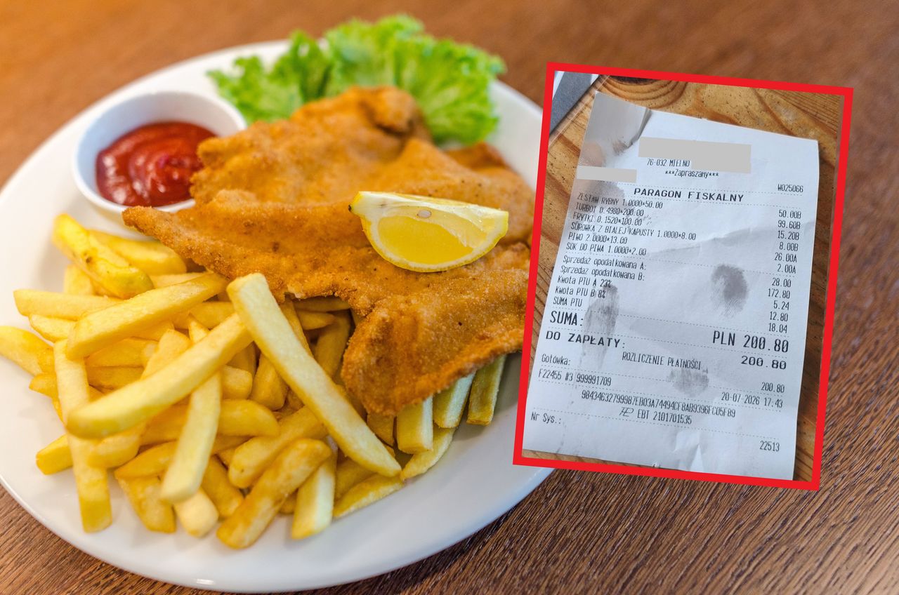 Paragon z Mielna. Zaskakuje nie tylko cena ryby ale i frytek