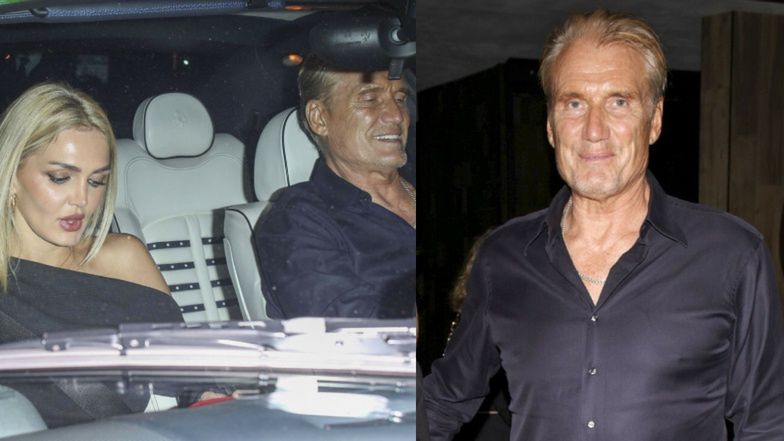 Dolph Lundgren z żoną w drodze do restauracji