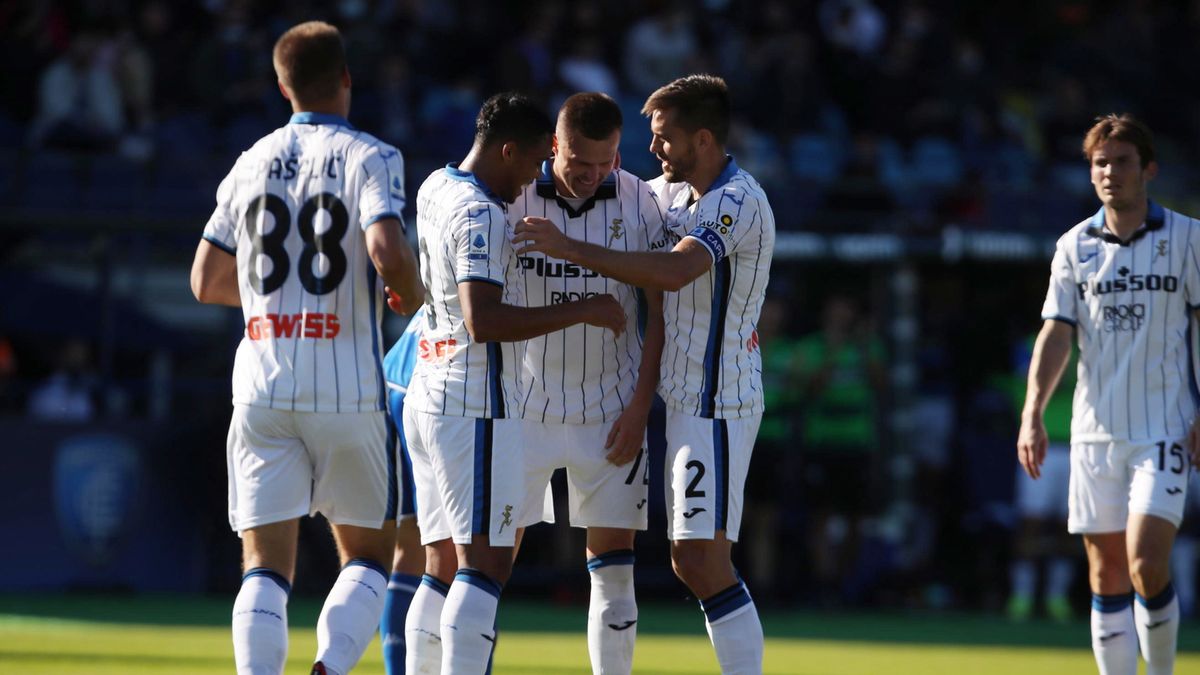 PAP/EPA / Claudio Giovannini  / Na zdjęciu: piłkarze Atalanty Bergamo