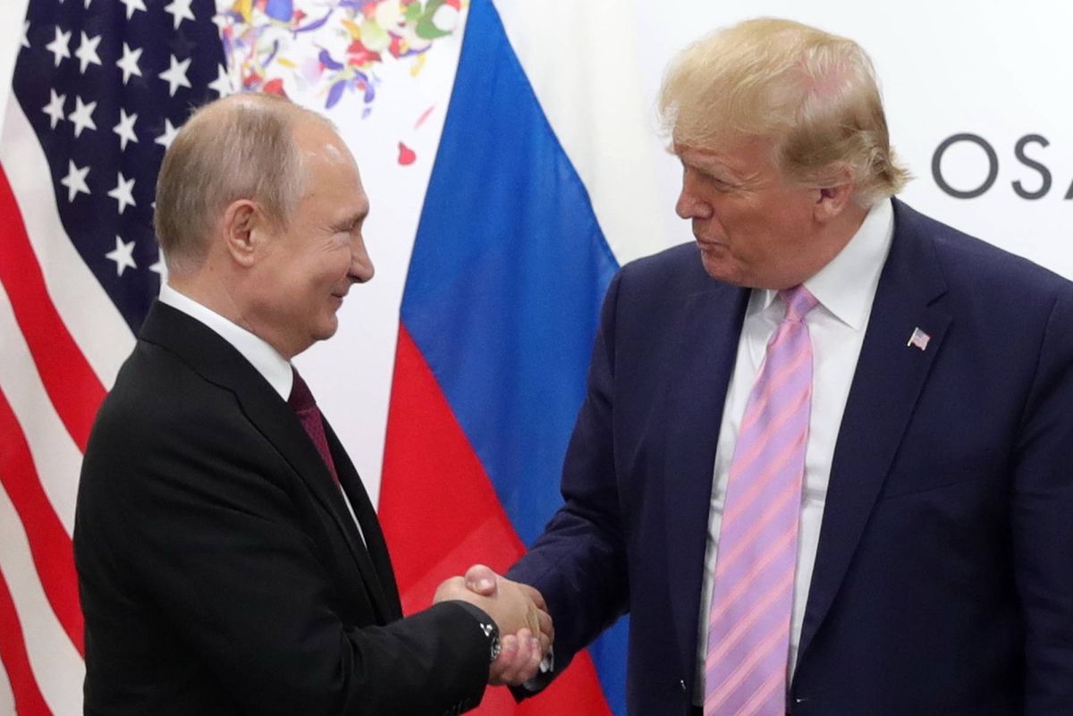 Władimir Putin i Donald Trump podczas szczytu G20 w Japonii trzy lata temu