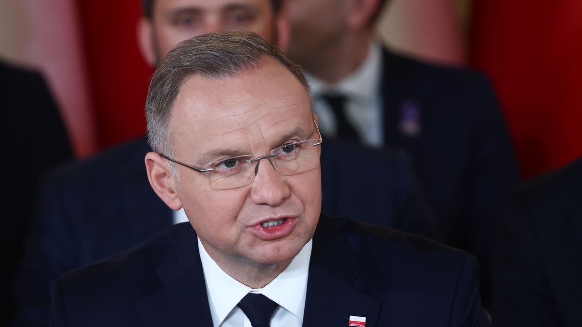 WARSAW, POLAND - APRIL 29: Polish President Andrzej Duda during the Three Seas Summit at Royal Castle in Warsaw, Poland on April 29, 2025. (Photo by Jakub Porzycki/Anadolu via Getty Images)