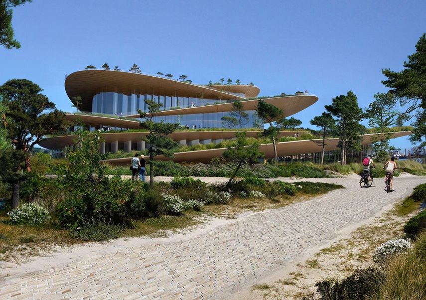 Projekt nowego budynku opery na starym, portowym cyplu