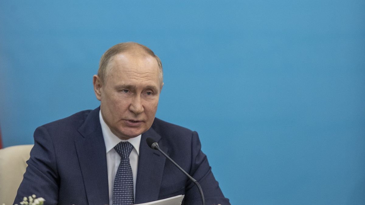 Turkiye-Iran-Russia Trilateral Summit in TehranTEHRAN, IRAN - JULY 19: Turkish President Recep Tayyip Erdogan (not seen), Iranian President Ebrahim Raisi (not seen) and Russian President Vladimir Putin hold a joint tripartite news conference after the 7th summit in Astana format in Tehran, Iran on July 19, 2022. (Photo by Ali Balikci/Anadolu Agency via Getty Images)Anadolu Agency7th summit in astana, 7th summit in astana format, iranian president ebrahim raisi, russian president vladimir putin, turkish president recep tayyip erdogan
