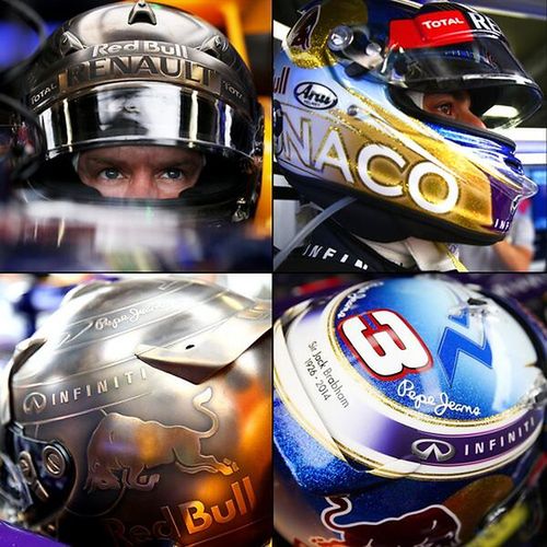 Kaski kierowców Red Bulla (fot. twitter @redbullracing)