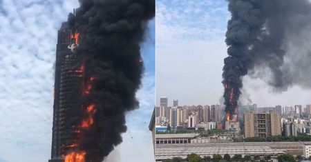 Płonie China Telecom. Ogromny pożar wieżowca w Chinach