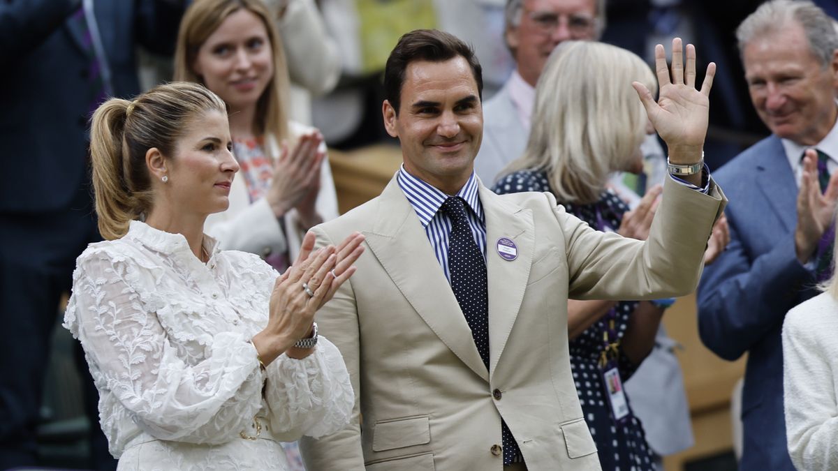 Roger Federer i jego żona Mirka